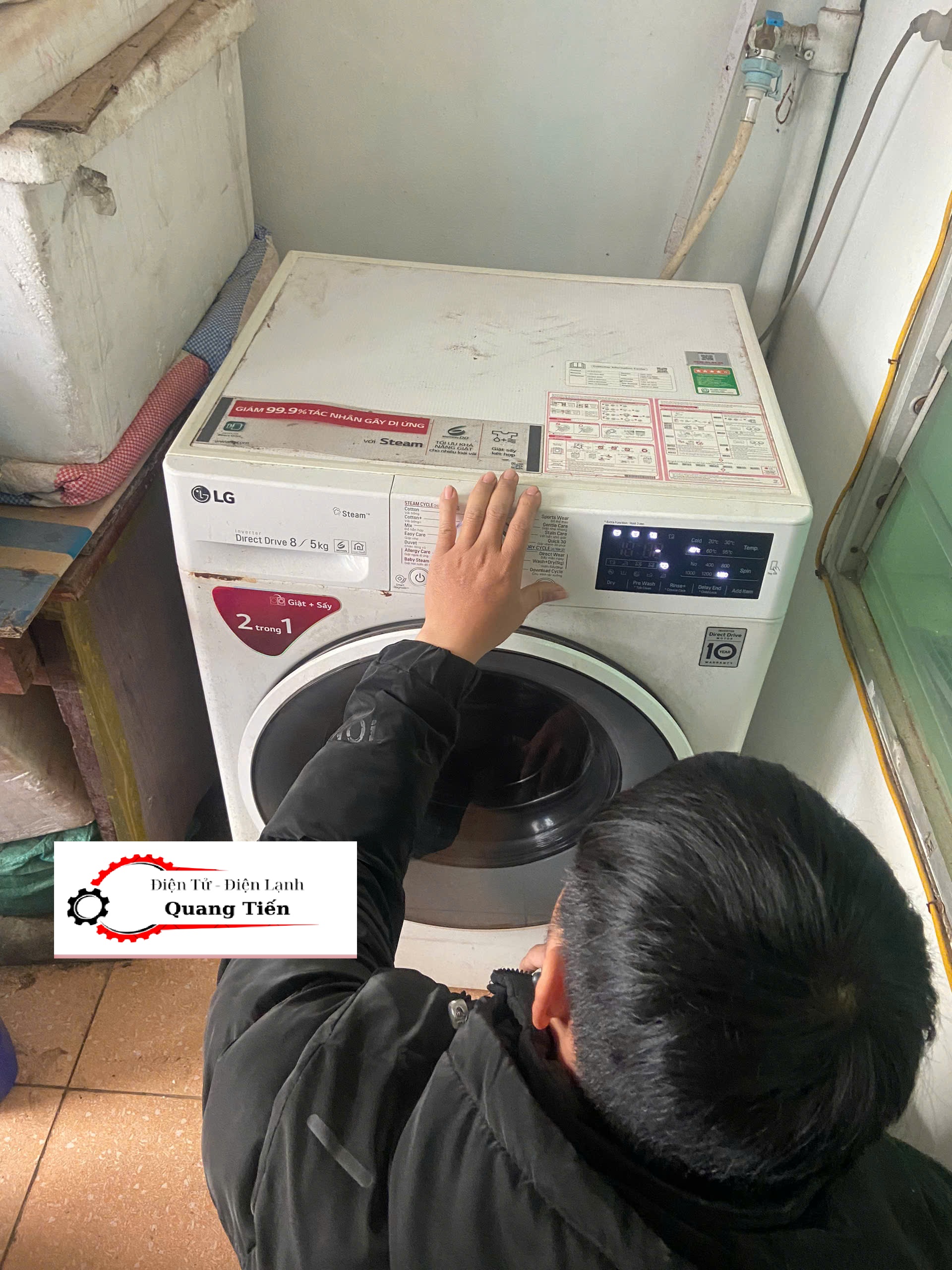 Sửa máy giặt tại nhà Ba Đình dientudienlanhquangtien