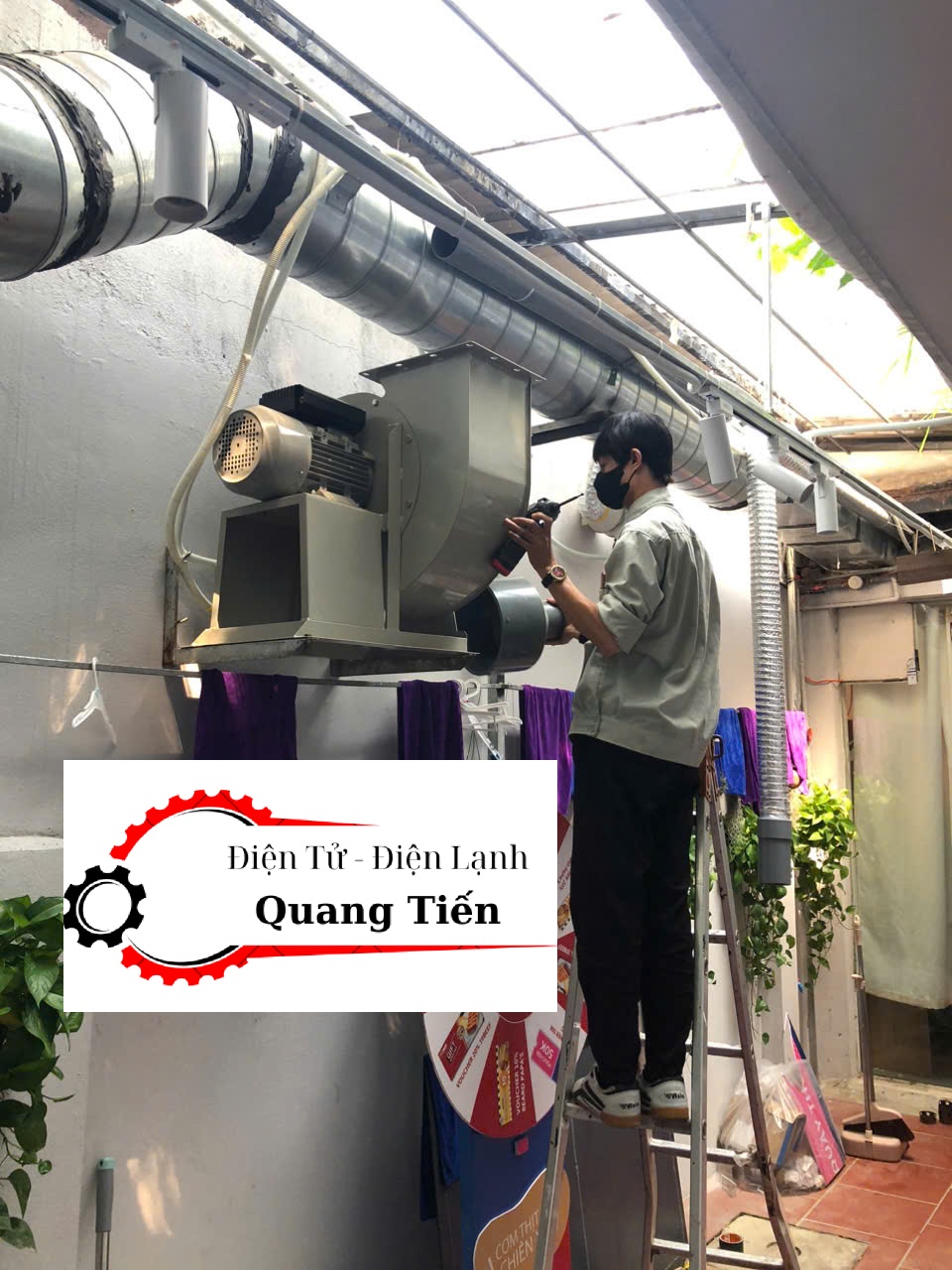 Lắp đặt setup máy hút mùi công nghiệp